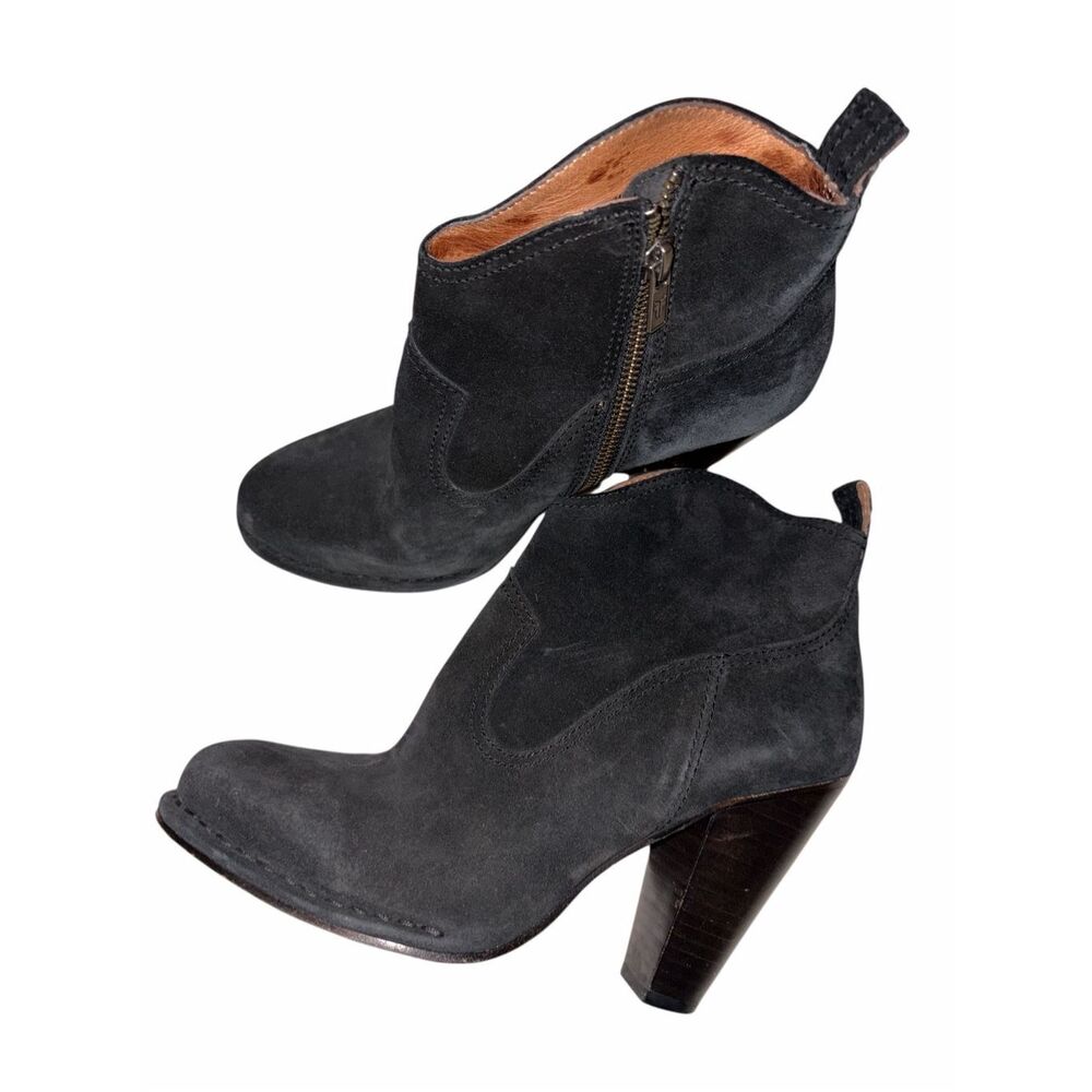 ✨FRYE Women's Madeline Short Suede Black Sz 8 Boots✨ - Picture 10 of 12
